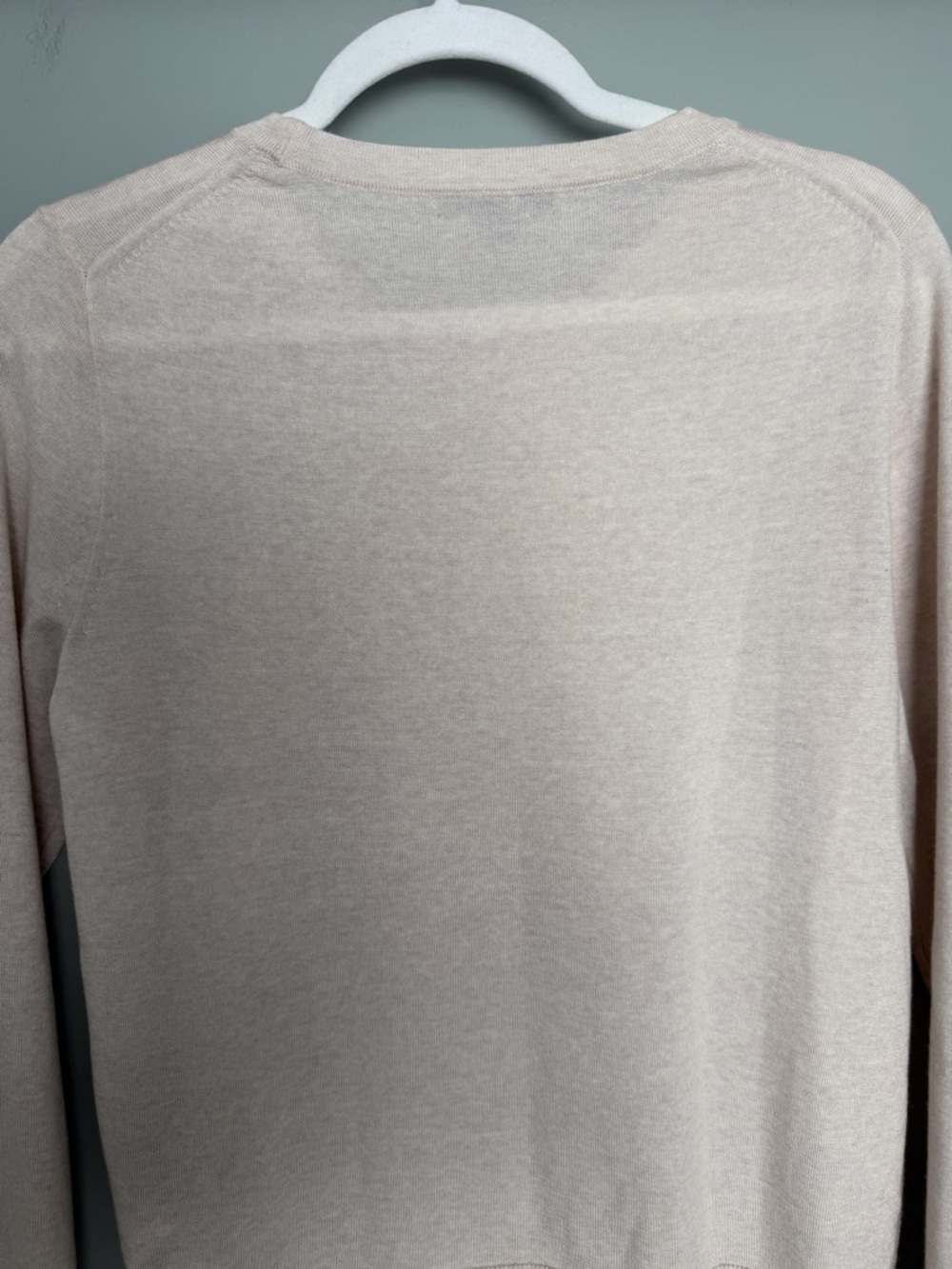 J. Crew "Margot" 100% Merino Wool Heather Flax Tan Crew Neck Lightweight Sweater - Picture 11 of 16